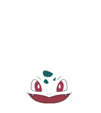 Bulbasaur model negru pe tricou