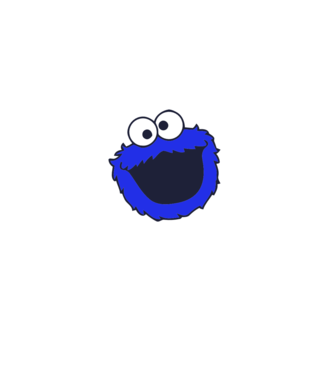 Cookie Monster Face model negru pe tricou