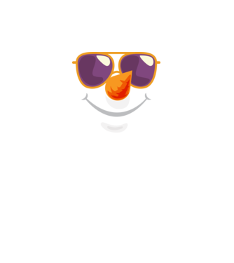 Snowman face model alb/roșu pe tricou