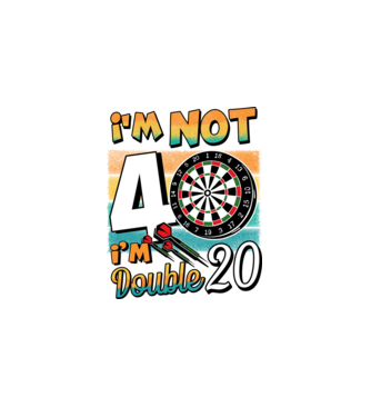 Darts Birthday 40 years old model negru pe tricou