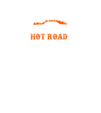 Hot road cartel model negru pe tricou