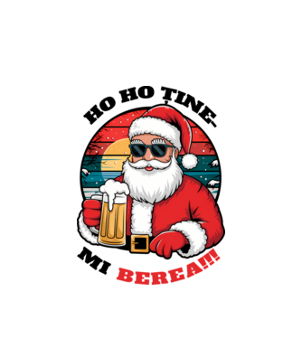 Ho ho ține mi berea! alb model alb pe tricou