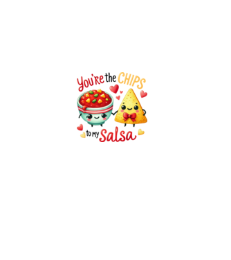 Chips to my Salsa model alb pe tricou