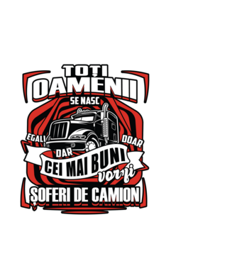 Toți oamenii șoferi de camion  model alb pe tricou