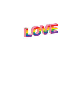 Love pride model alb pe tricou