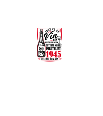 Un Vin Bun 1945 - Alb model roz deschis pe tricou