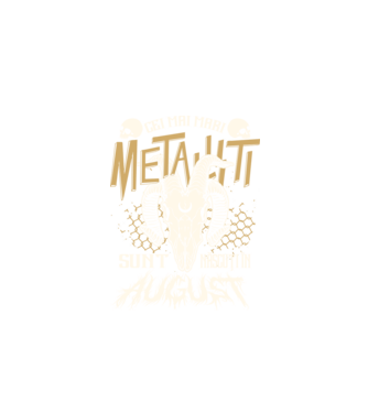 Cei mai mari metaliști sunt născuți în august. model negru pe tricou