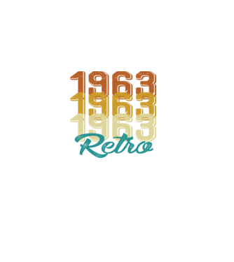 Retro 1963 model negru pe tricou
