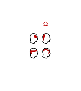 Type of Headaches - God of War model negru pe tricou
