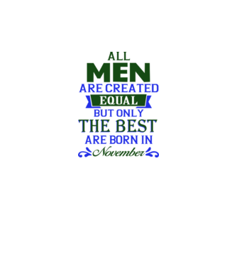 All men created equal but only the beat are born in november model galben neon pe tricou
