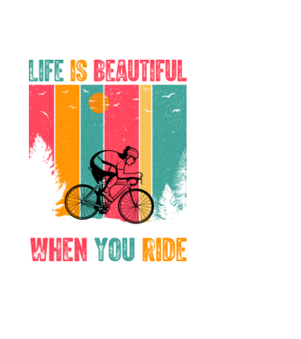 Beautiful ride model negru pe tricou