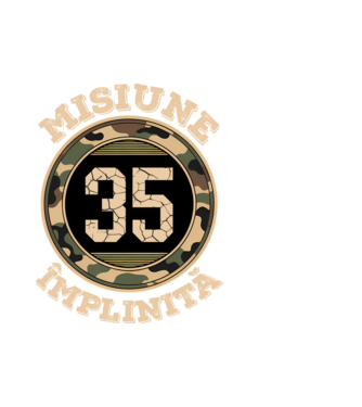 Misiune împlinită 35 model alb pe tricou