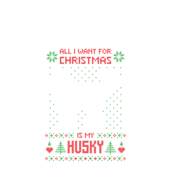 Husky model alb pe tricou