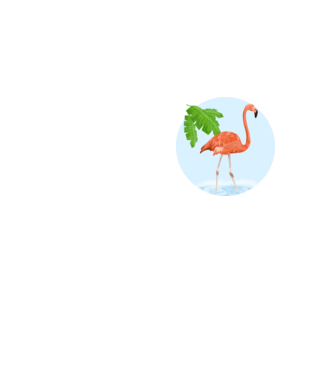 Flamingo model galben neon pe tricou