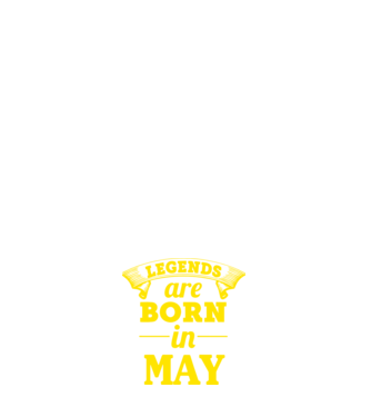 Legends are born in May model albastru deschis pe tricou