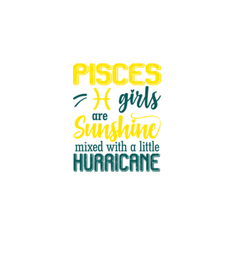Sunshine with Hurricane PISCES model negru pe tricou