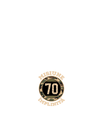 Misiune împlinită 70 model alb pe tricou
