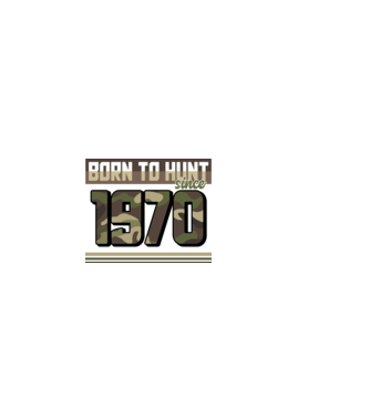 Born to hunt since 1970 model negru pe tricou