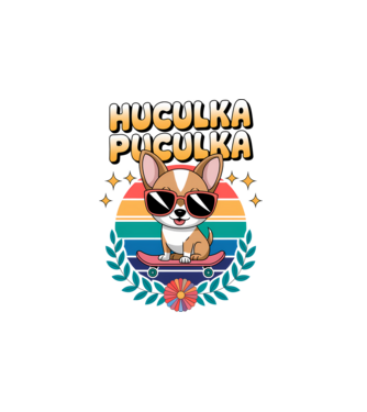 Huculka Puculka Câine 2 model alb pe tricou