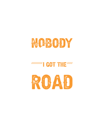 Nobody cared unti I got the longest road model negru pe tricou
