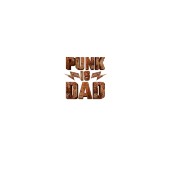PUNK IS DAD model negru pe tricou