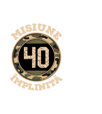 Misiune împlinită 40 model alb pe tricou