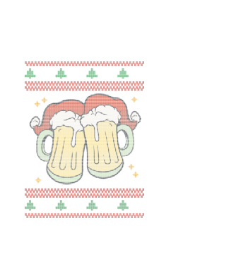ugly sweater beers model alb pe tricou