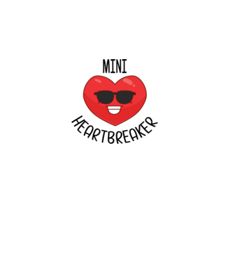 mini heartbreaker model alb pe tricou