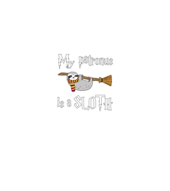 my patronus is a sloth model negru pe tricou