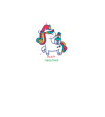 merry christmas unicorn model turcoaz pe tricou