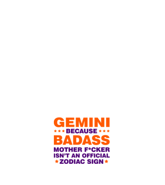 Badass zodiac GEMINI model alb pe tricou