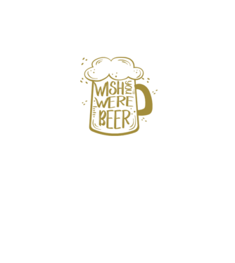 Wish u were beer model negru pe tricou