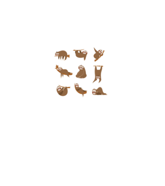 Sloth yoga model negru pe tricou