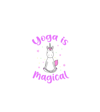 yoga is magical model negru pe tricou