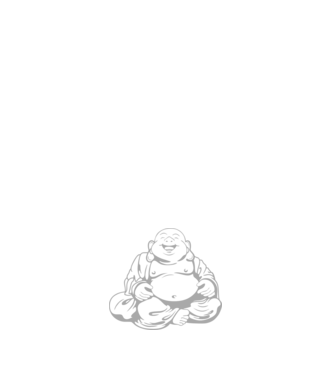 fat buddha model negru pe tricou