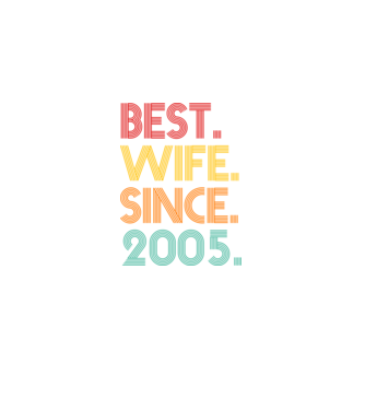 best wife since 2005 retro model negru pe tricou