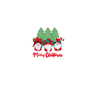 Merry christmas gnomes model negru pe tricou