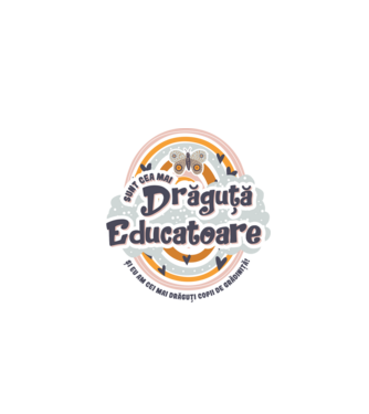 Sunt cea mai drăguță educatoare! model alb pe tricou