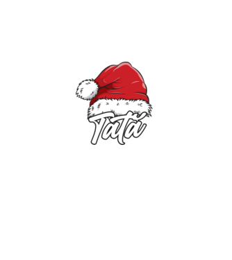 tată Santa Hat model negru pe tricou