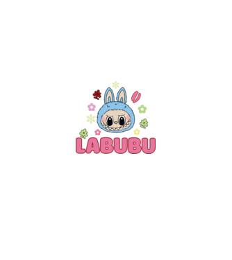 Labubu model negru pe tricou