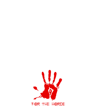For The Horde Hand model negru pe tricou
