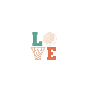 LOVE basketball model negru pe tricou