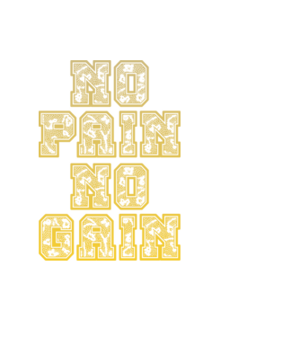 No Pain No Gain model negru pe tricou