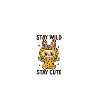 Stay wild - Labubu model nisipiu pe tricou