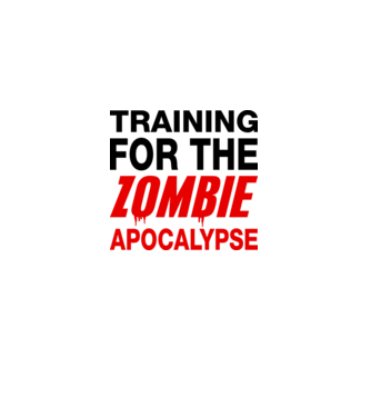 training for the zombie apocalypse model alb pe tricou
