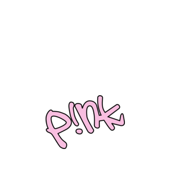 PINK model alb pe tricou