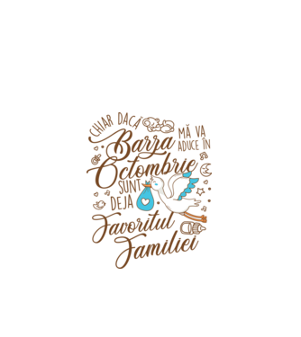 Favoritul familiei OCTOMBRIE model alb pe tricou