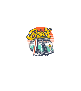 The Beach is Calling model gri pe tricou