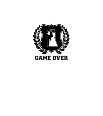 Bachelor GAME OVER model gri pe tricou