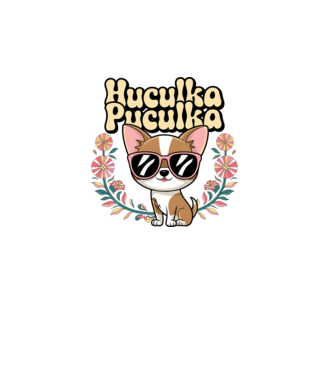 Huculka Puculka câine 1 model alb pe tricou